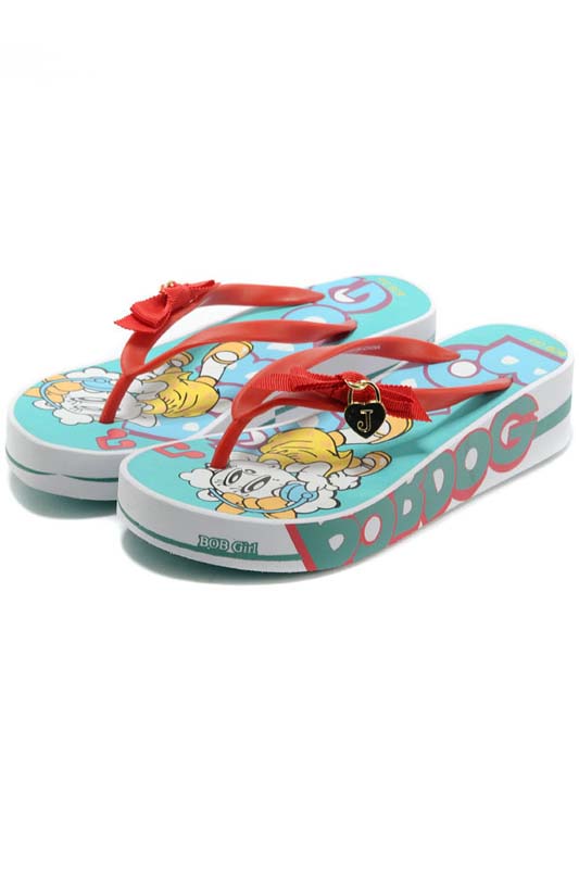 Juicy Couture Cute Wedges Flip Flops Blue